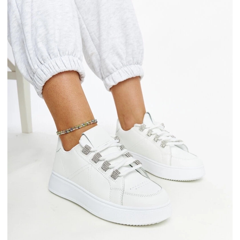 D/GMR Białe sneakersy na grubej podeszwie Walida 2