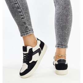 D/GMR Biało-czarne sneakersy z brokatem Juwan białe 2