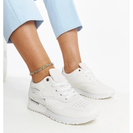 D/GMR Białe sneakersy z wężową skórką Tasnim 2