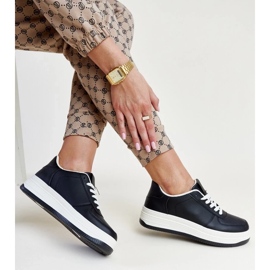 D/GMR Czarne sneakersy na platformie Cvita 2