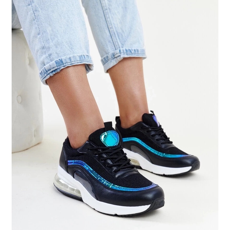 Czarne sneakersy z hologramem Jelka 1