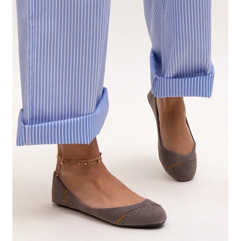 Szare klasyczne baleriny Dorris 1