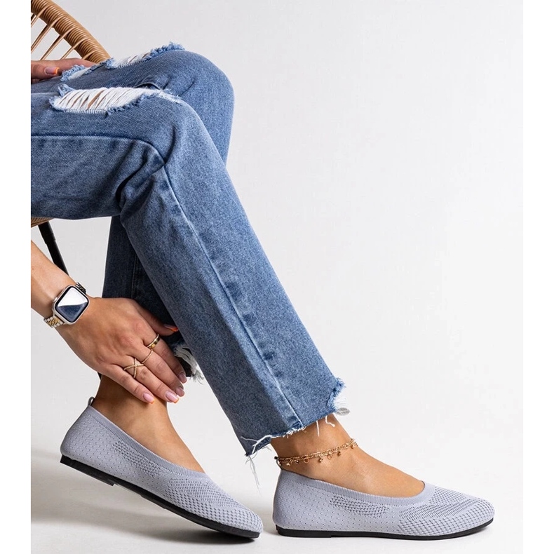 D/CEO Szare baleriny materiałowe Yafia 1