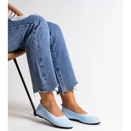 D/CEO Niebieskie baleriny materiałowe Yafia 2