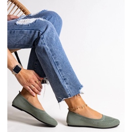 D/CEO Zielone baleriny materiałowe Yafia 1