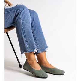 D/CEO Zielone baleriny materiałowe Yafia 2