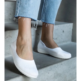 D/CEO Białe materiałowe balerinki Provencher 1