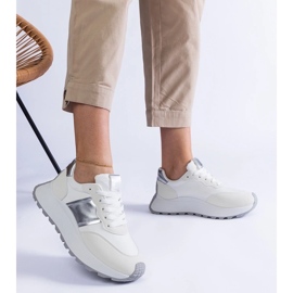 D/CEO Białe sneakersy na platformie Cremorna 2