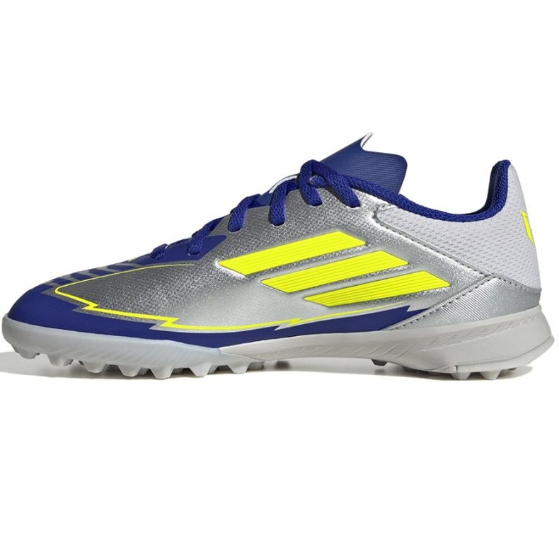 Buty adidas F50 League Messi Tf IH0925 Srebrno-Niebieskie srebrny 1