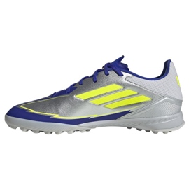 Buty adidas F50 League Messi Tf IH0919 Srebrno-Niebieskie srebrny 1