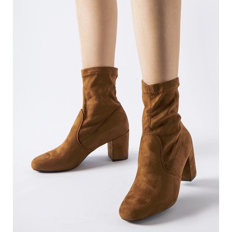 D/CEO Brązowe wsuwane botki na słupku Lexington 2