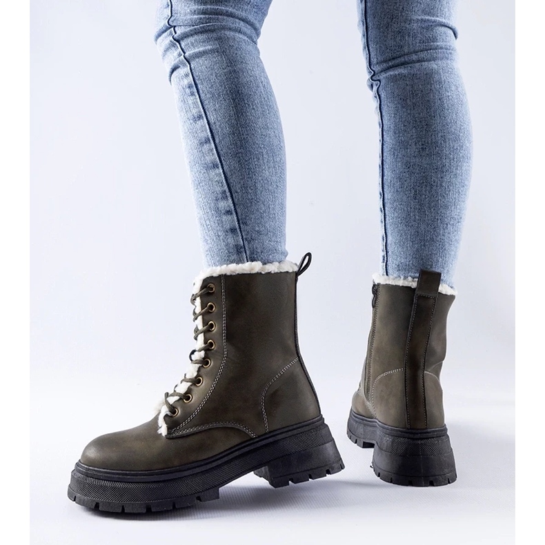 D/CEO Zielone ocieplane traperki Tadasuni 2