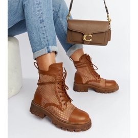 D/CEO Brązowe prześwitujące trapery Waldeck 1