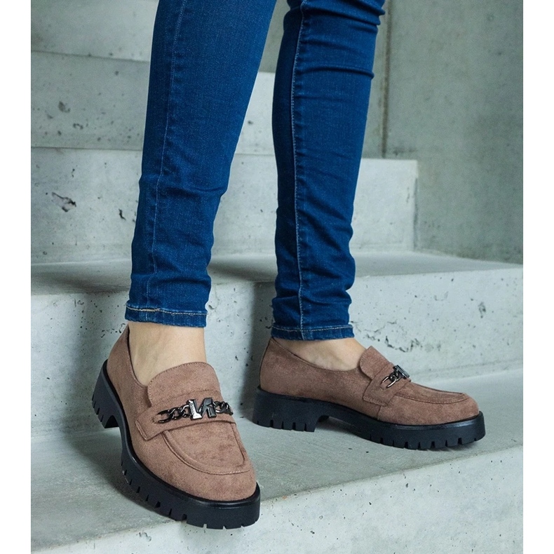 D/CEO Brązowe zamszowe mokasyny Vinceza 2