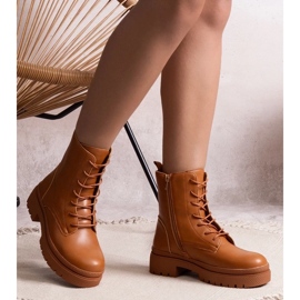 D/CEO Brązowe ocieplane klasyczne botki Edmunda 1