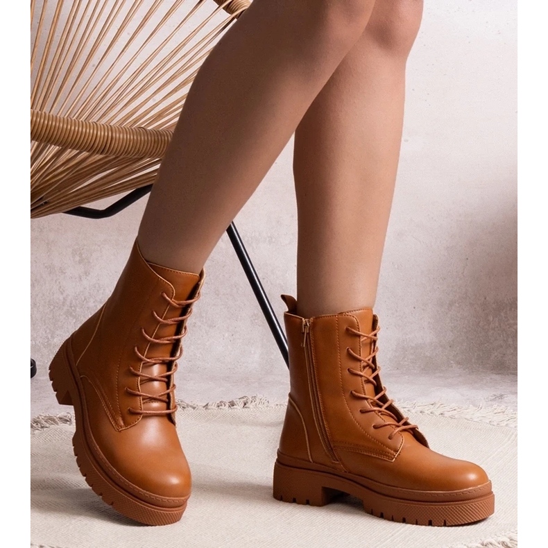 D/CEO Brązowe ocieplane klasyczne botki Edmunda 1