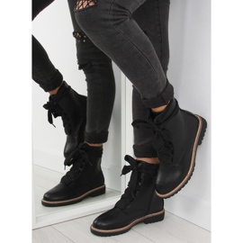 Botki sznurowane czarne 8308 black 2