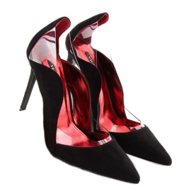 Szpilki z transparentnymi wstawkami czarne 1