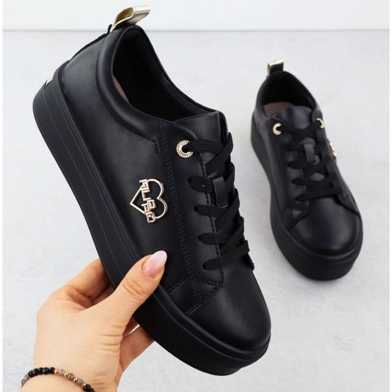 Półbuty na platformie Filippo PAW586B Czarne 1