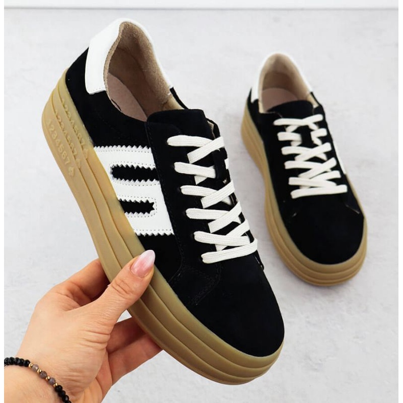 Półbuty na platformie Filippo PAW589 Czarne 1