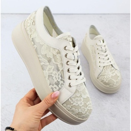 Półbuty na platformie S.Barski HY51-059 beżowe beżowy 1