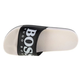Klapki Boss Sandals J29275-09B Czarne białe 6