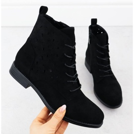 Botki zamszowe S.Barski HY51-136 czarne 1