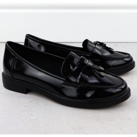 Półbuty lakierowane lordsy Potocki W SZ12369 WOL286 czarne 2