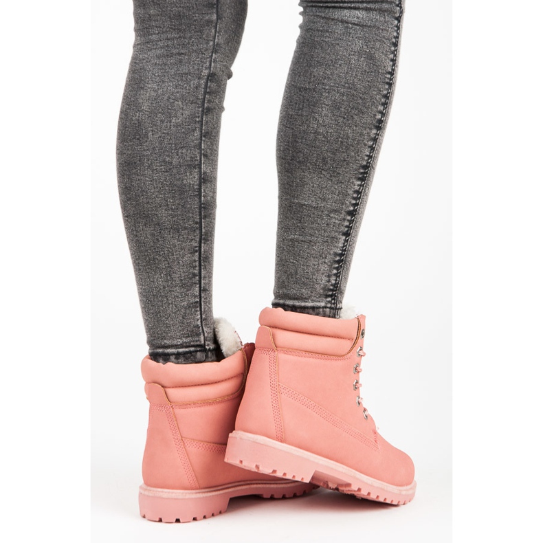 Top Or Ocieplane Różowe Traperki 1