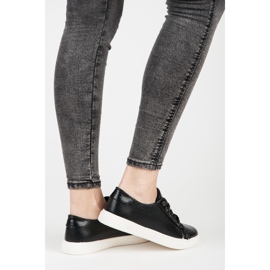 Ażurowe Tenisówki czarne 1