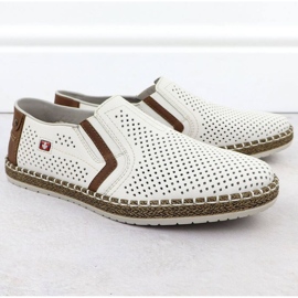 Półbuty ażurowe Rieker B5297-80  Białe 1