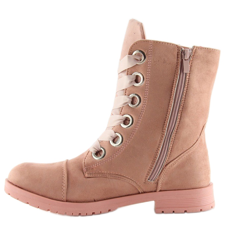 Botki workery różowe AB-8 pink 1