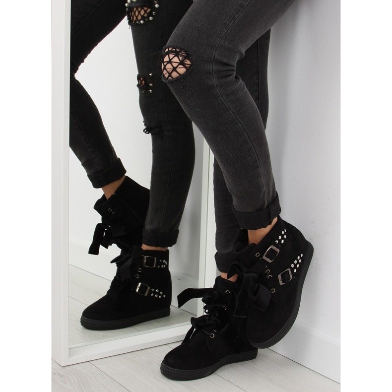 Trampki sneakersy czarne A-79 black 1