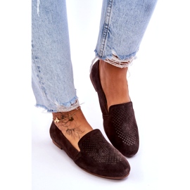 S.Barski Zamszowe Wygodne Mokasyny Brązowe Giovana 4