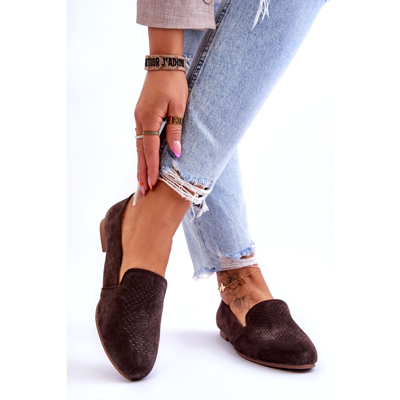 S.Barski Zamszowe Wygodne Mokasyny Brązowe Giovana 2