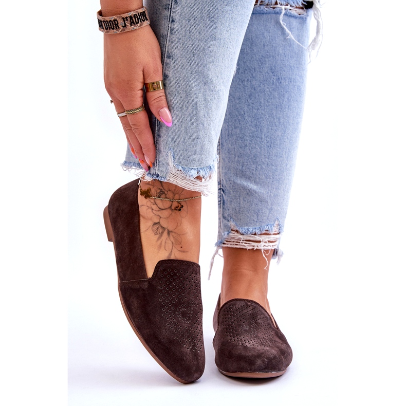 S.Barski Zamszowe Wygodne Mokasyny Brązowe Giovana 1