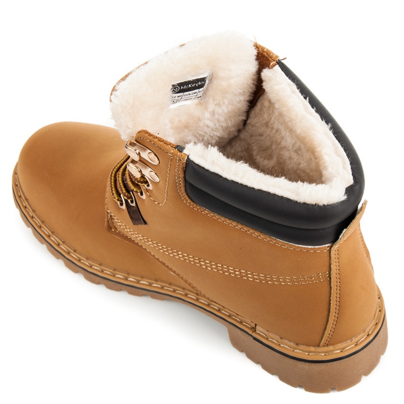 Mckeylor Camelowe Traperki brązowe 1