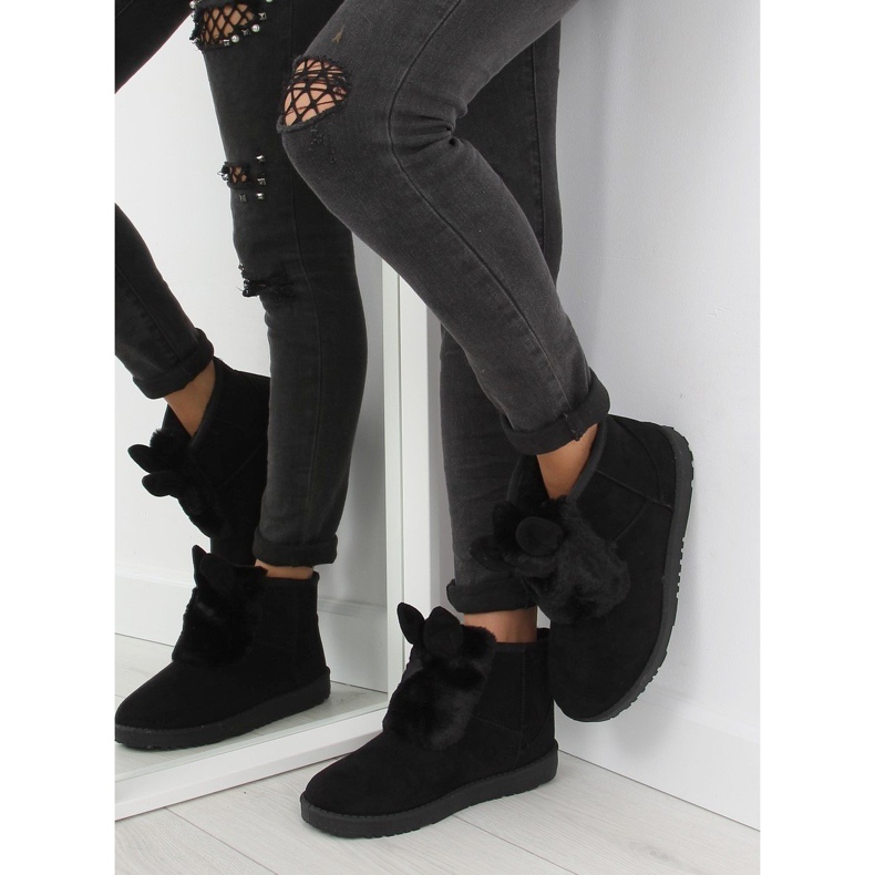 Emusy z uszkami czarne B198 black 1