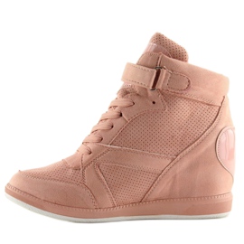 Sneakersy damskie różowe 1542 pink 2