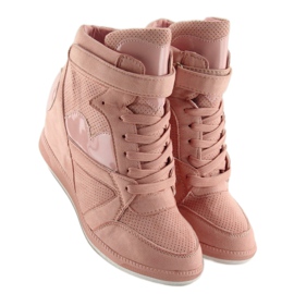 Sneakersy damskie różowe 1542 pink 4