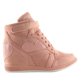 Sneakersy damskie różowe 1542 pink 7