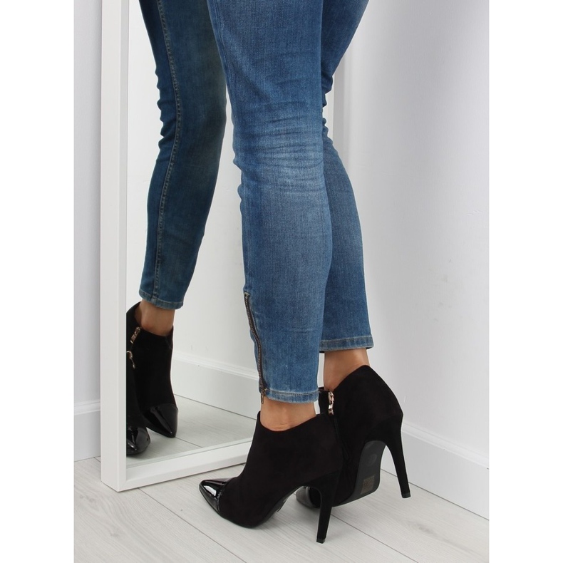 Botki na szpilce czarne 1131-5 black 1