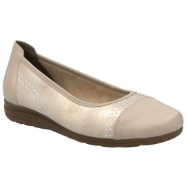 Buty, baleriny Damskie Rieker L9353-62 Beżowe beżowy 19