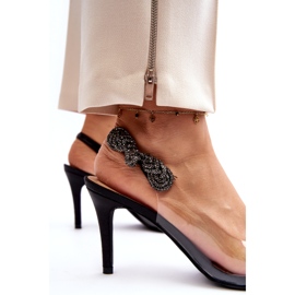 D&A Szpilki Ze Zdobieniem MR1966-11 Czarne 5