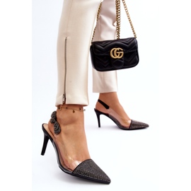 D&A Szpilki Ze Zdobieniem MR1966-11 Czarne 4