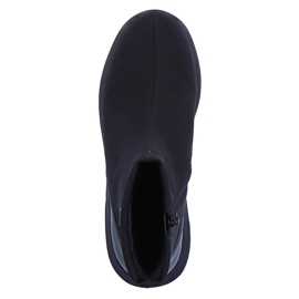 Wodoodporne botki damskie na koturnie czarne Remonte D6677-03 1