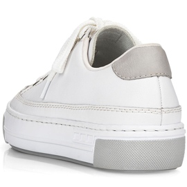Skórzane buty sportowe damskie białe Rieker L8847-80 1