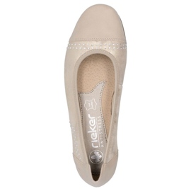 Buty, baleriny Damskie Rieker L9353-62 Beżowe beżowy 26