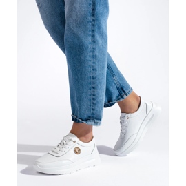 Białe skórzane buty sportowe 2