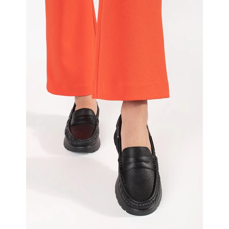 Goodin Stylowe czarne mokasyny damskie 2